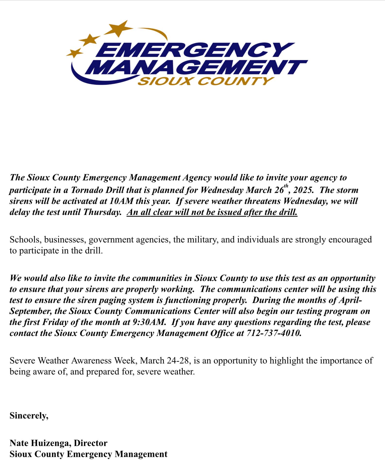 SEVERE WEATHER AWARENESS WEEK